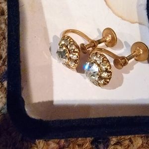 Antique earrings with screw backs